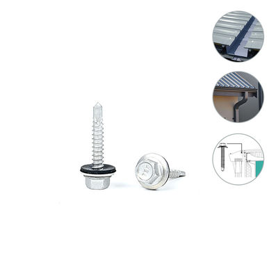 Zinc Alloy Coated Hex Flange Bimetal Tek Screws for Self Drilling on Metal Roofing