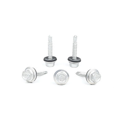 Zinc Alloy Coated Hex Flange Bimetal Tek Screws for Self Drilling on Metal Roofing