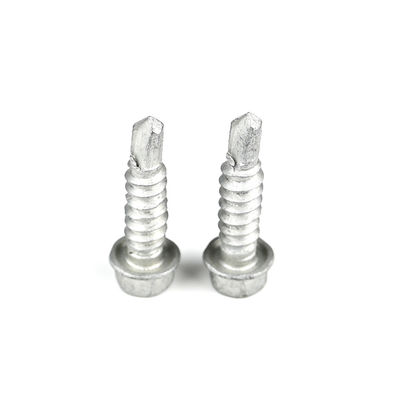 Zinc Alloy Coated 6.3x25 Bimetal Screw Self Drilling Screw Hex Washer Head Tek Screw For Corner Brace