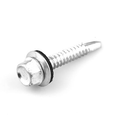 Corrosion Resistant 6.3x38 Bimetal Hex Washer Head Stainless Steel Self Drilling Screw