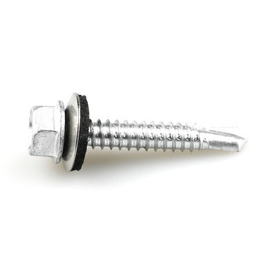 Corrosion Resistant 6.3x38 Bimetal Hex Washer Head Stainless Steel Self Drilling Screw