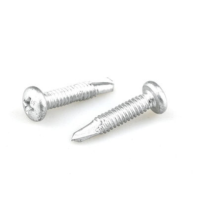 Coated Pan Head Screws With Cross Recess Roofing Screw For Metal Roof Purlin Connection
