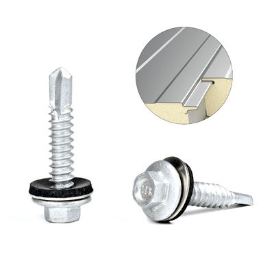 6.3x32 Fluorocarbon Baking Hex Washer Flange Metal Roof Screw with Hex Flange Head