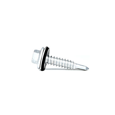 6.3x32 Fluorocarbon Baking Hex Washer Flange Metal Roof Screw with Hex Flange Head