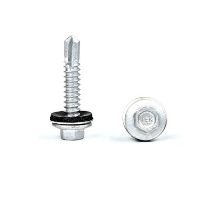 6.3x32 Fluorocarbon Baking Hex Washer Flange Metal Roof Screw with Hex Flange Head
