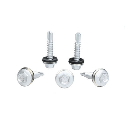 6.3x32 Fluorocarbon Baking Hex Washer Flange Metal Roof Screw with Hex Flange Head