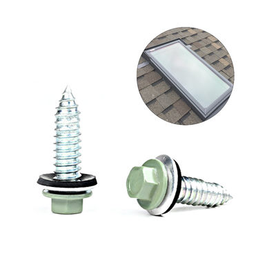 100% QC Test Zinc Alloy Coated 11/32x1/4'' Hex Head Sheet Metal Screw for Skylight