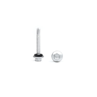 Zinc Alloy Coated Waterproof 12 X38 Hex Flange Self Drilling Screw for Wall Cladding Panel