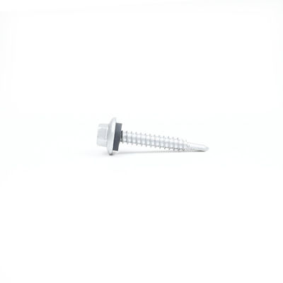 Zinc Alloy Coated Waterproof 12 X38 Hex Flange Self Drilling Screw for Wall Cladding Panel